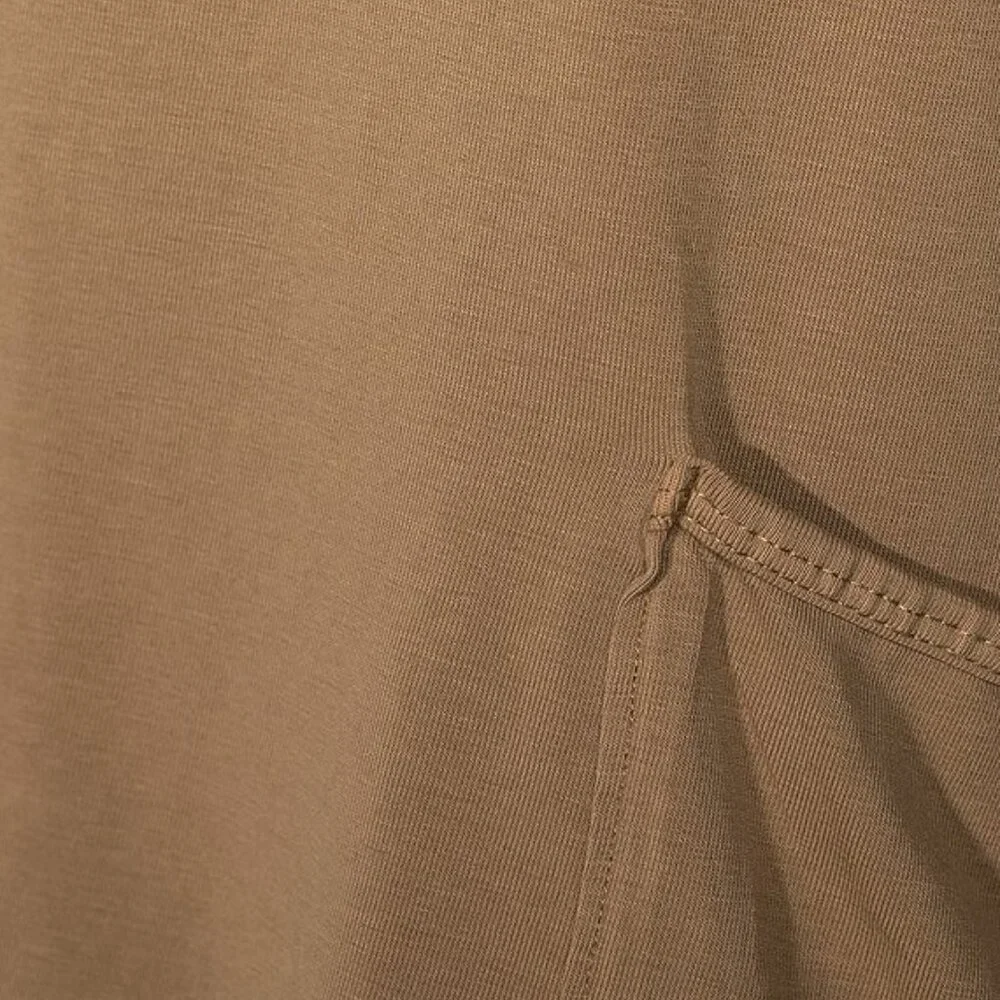 FP Movement Hot Shot V-Neck Sleeveless Patch Pocket Mini Dress Color Mocha Latte - Picture 3 of 5